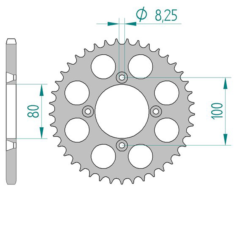 Corona aluminio Scorpa 250SY(04-07)