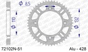 Corona aluminio KTM/HUSKY/GAS SX85(03-22) TC85(14-22) MC85(21-22)