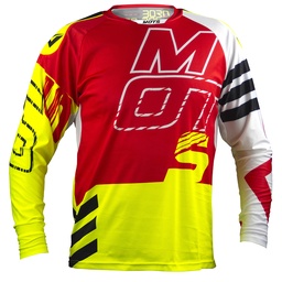 [MT2113MRY] Camiseta STEP5 (Rojo/Fluo, M)