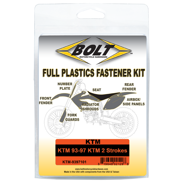 Plastic Fastening Kit KTM 2T 125-360 (93-97)