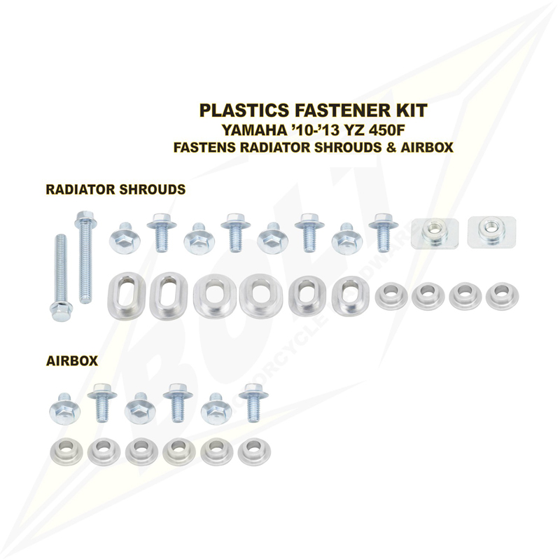 ZKit Sujeción Plásticos YZF450 (10-13) tapas radiador y filtro aire