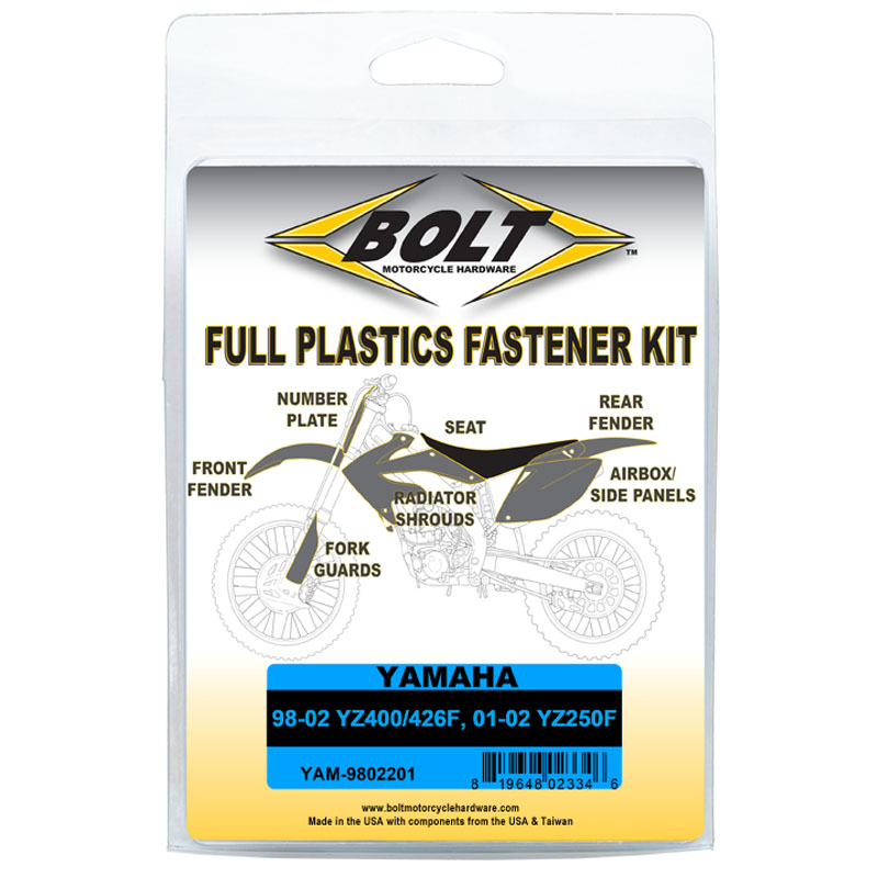 Plastic Fastening Kit YZF/WRF250 (01-02) YZF426 (00-02)