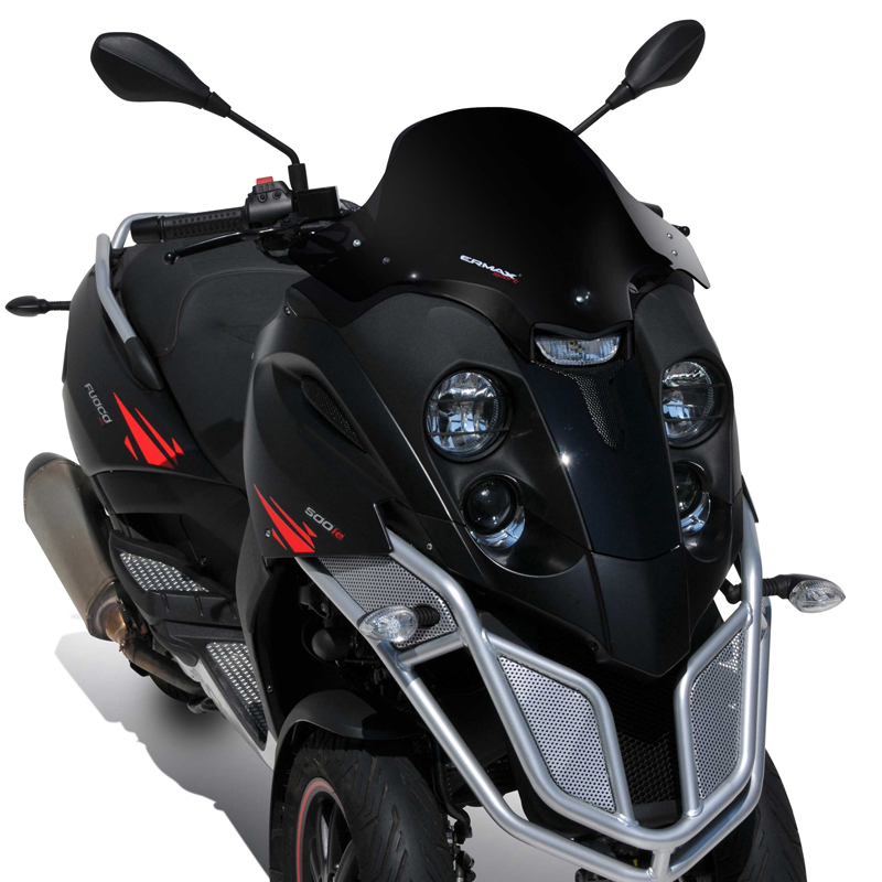 Scooter SPORT windshield (+ Mounting kit) for FUOCO 500 IE 2007/2016 Light Black