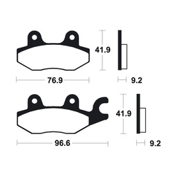 [BE188MA] Kymko New Dink Front and Rear Brake Pads
