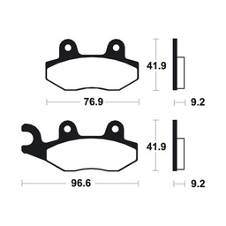 [BE213MA] Brake Pads Daelim 50 front/Kymco Vitality 50 front (04-10