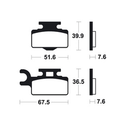 [BE252MO] Brake Pads KX65 front/RM65 front