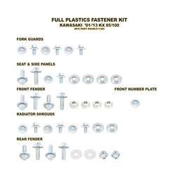 [BT-KAW-011385] Kit Sujeción Plásticos KX85/100(01-13)