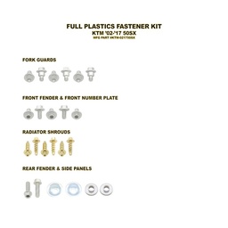 [BT-KTM-021750SX] Kit Sujeción Plásticos KTM SX50(02-24) MC50(21-24)