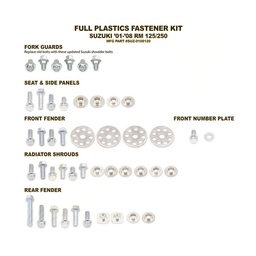 [BT-SUZ-0108120] Plastic Fastening Kit SUZUKI RM125/250 (01-08)