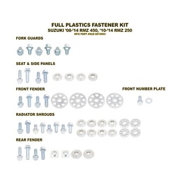 [BT-SUZ-0810004] Plastic Fastening Kit SUZUKI RMZ450 (08-17) RMZ250 (10-18)