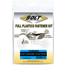 [BT-YAM-9802201] Plastic Fastening Kit YZF/WRF250 (01-02) YZF426 (00-02)