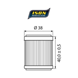 [ISON141] Oil Filter YAMAHA YZ250F/450F (03-08) WR250F/450F (03-08) BETA 125RR (10-19)