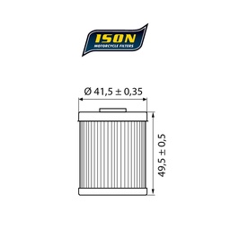 [ISON157] Oil Filter KTM 4T SX400-525 (99-06) EXC250-525 (99-08) ATV (08-11) BETA 250-525RR (05-09)