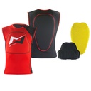 Vest MOTS SKIN with Front and Back Protectors XS/S Red