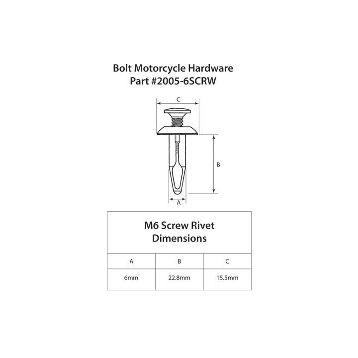 Remaches Nylon M6 Reutilizable (10 uds.)