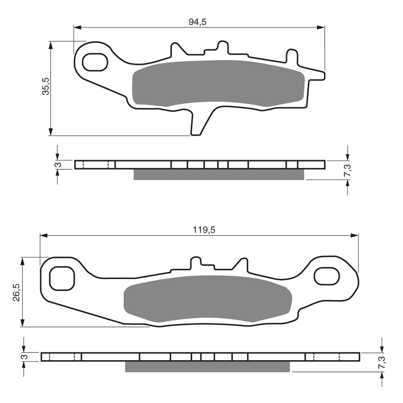 Pastillas freno delantero KX80(97- ) KX85(01- ) RM85(05- )