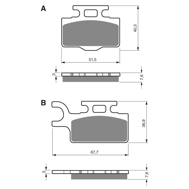 Pastillas freno delantero KX65(00- ) RM65(03-05)