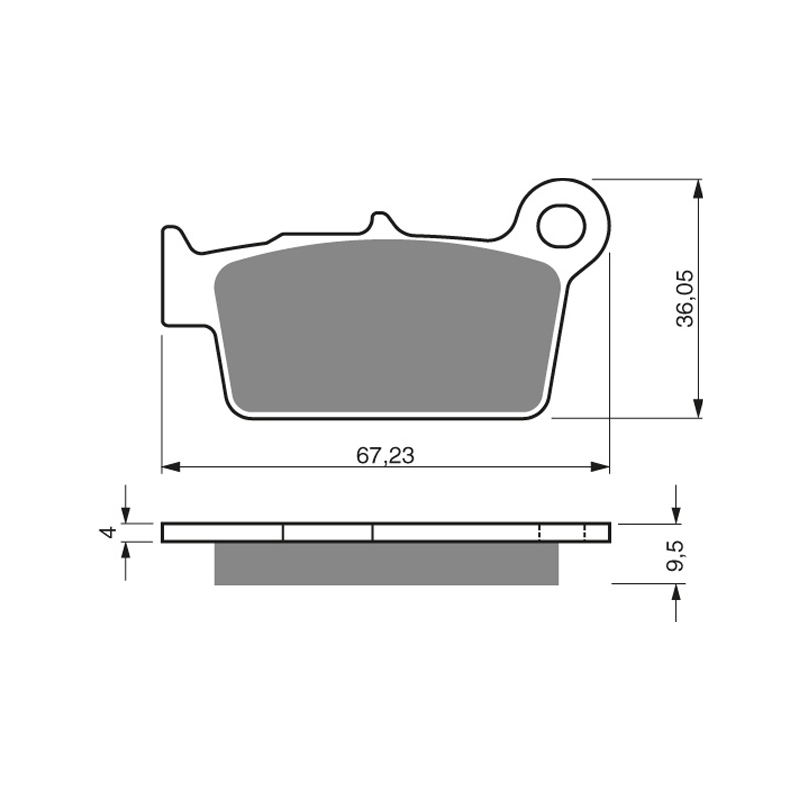 Pastillas freno trasero B/GG/KW/SH/SZ/TM/YM