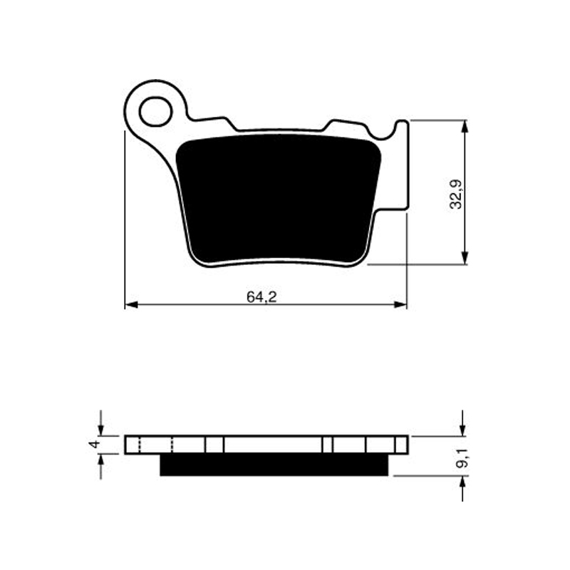 Pastillas freno trasero Brembo SHERCO/KTM/HUS/HQV/GAS 125-650(03-21) SX/TC/MC85(2021)