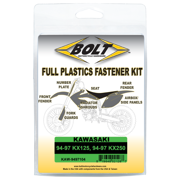 Plastic Fastening Kit KAWASAKI KX125/250(94-97)