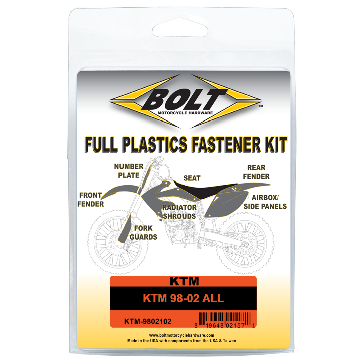 Kit Sujeción Plásticos KTM 2T 125-380 (98-02)