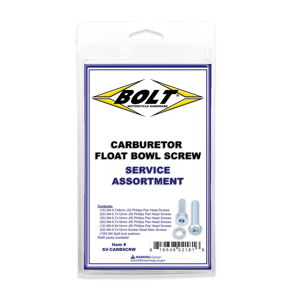 SVC-CARB FLOAT BOWL SCREW ASST