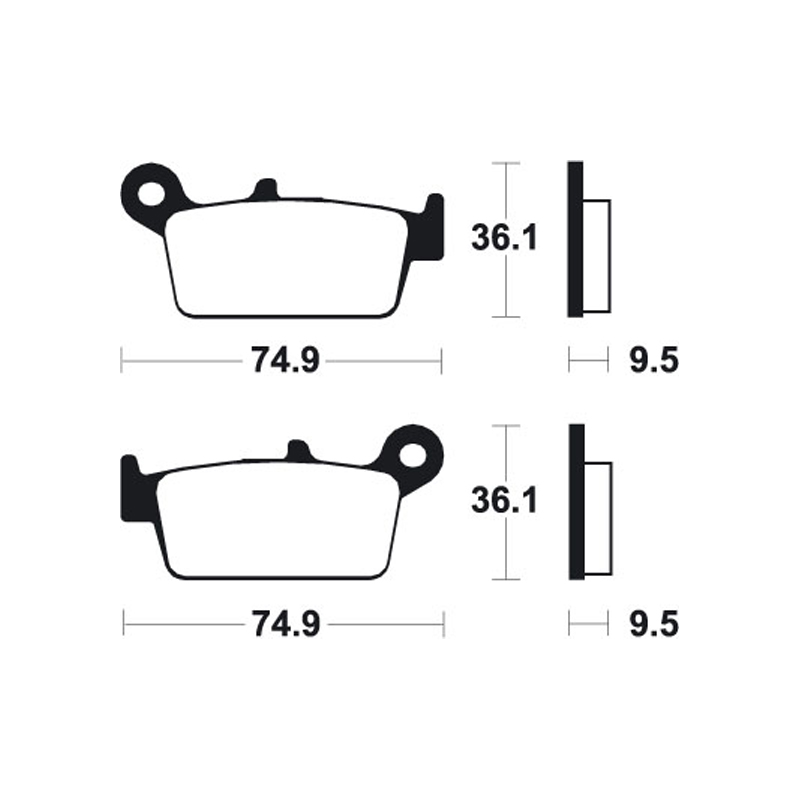 Brake Pads Honda XR650/Suzuki DRZ400 KLX250 (98-07) Front