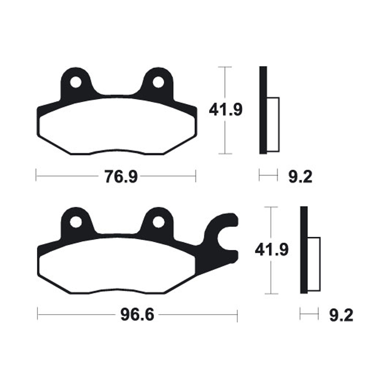 Kymko New Dink Front and Rear Brake Pads