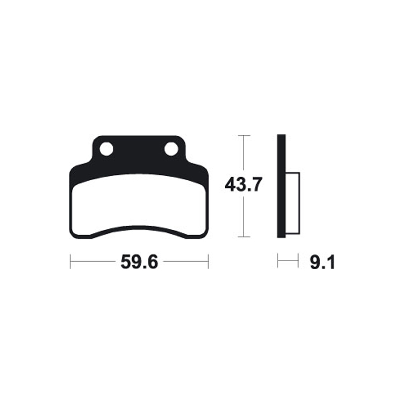 Keewey 50 Focus/Peugeot 50 Vivavity Brake Pads (08-12)