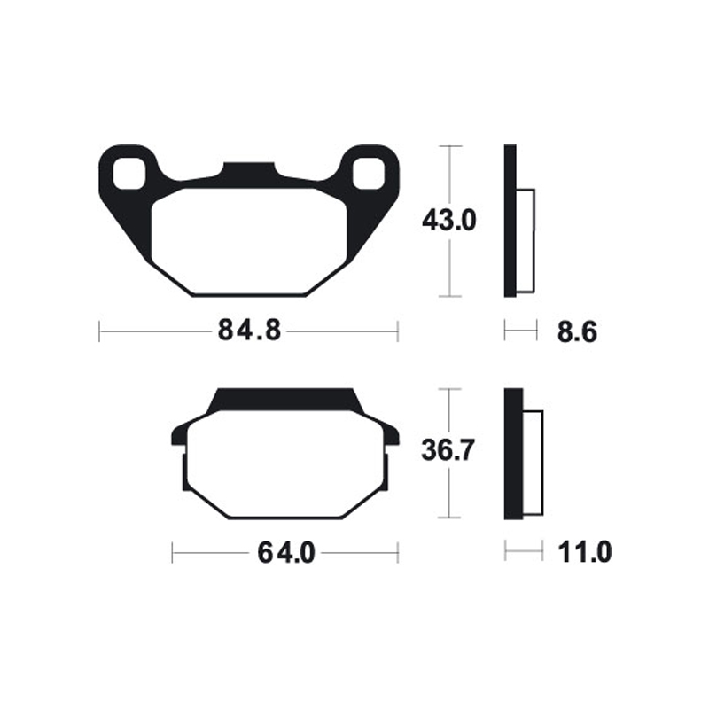 Kymco Agility Brake Pads (08-12) front