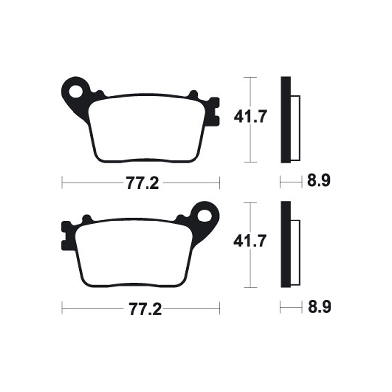 Pastillas de Freno Honda CBR 600/1000 Trasera