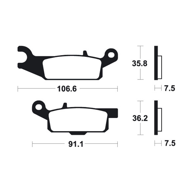 Yamaha Raptor Front Brake Pads