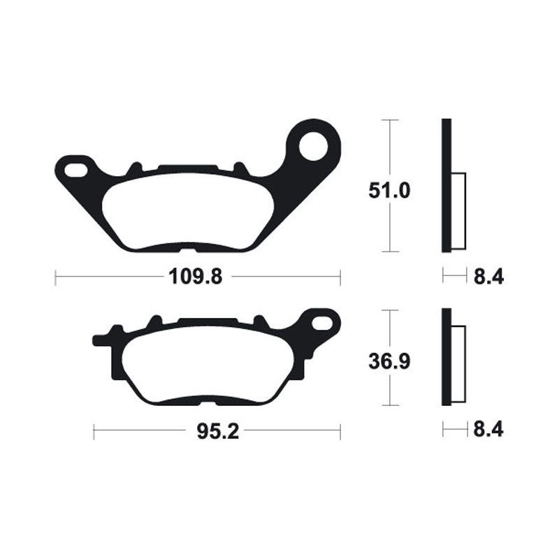 Brake Pads Yamaha YBR 125 Front