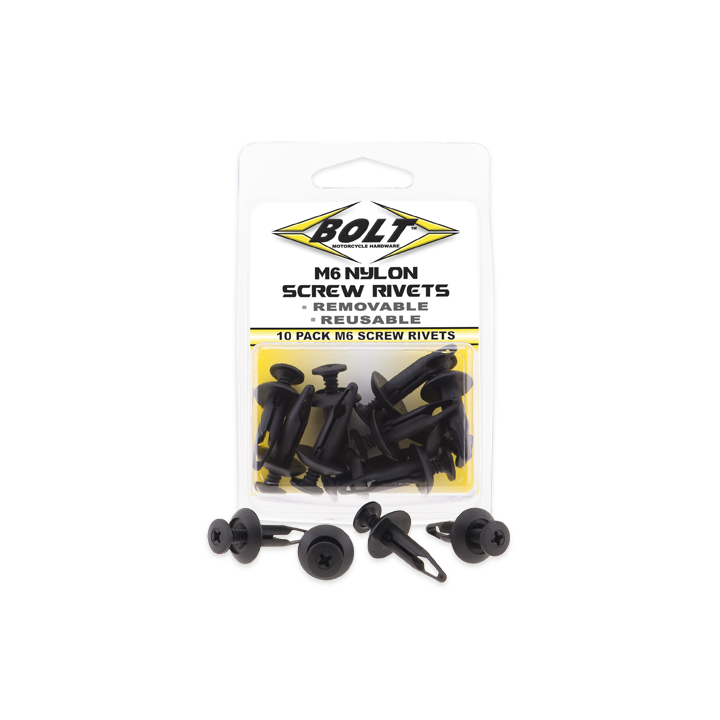 Reusable Nylon M6 Rivets (10 units)