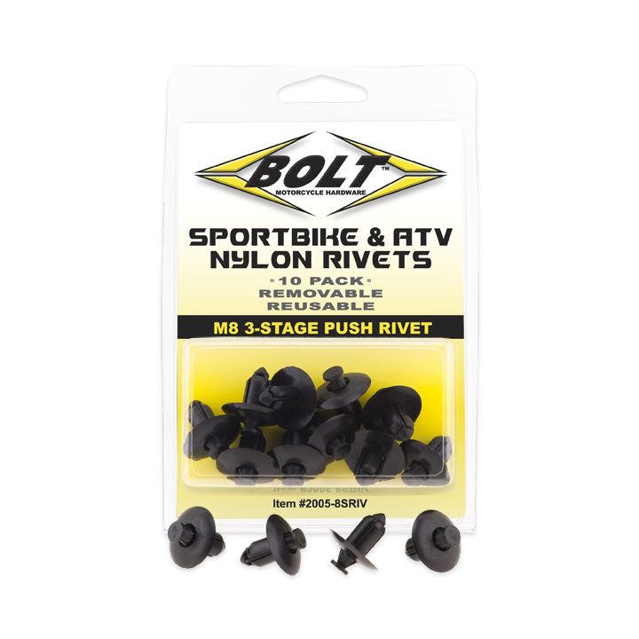 Nylon rivets M8 (10 units)