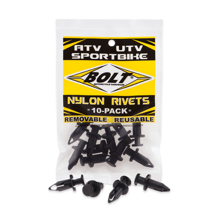Kit 10 units Nylon M8 Rivets
