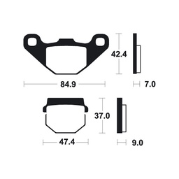 [BE044MA] Brake Pads Piaggio NRG (06-15) front/Rieju RS2 rear