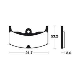 [BE052MA] Brake Pads Honda CBX 550-650 front