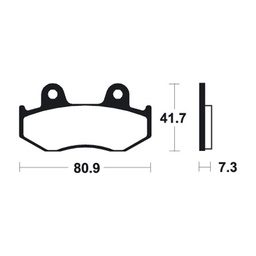 [BE058MA] Brake Pads Honda XL125 XR600 (83-87) FRONT