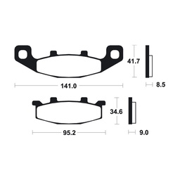 [BE097MF] Hyosung Comet 250/Kawa GPX750R/Suzuki GSF400 Brake Pads