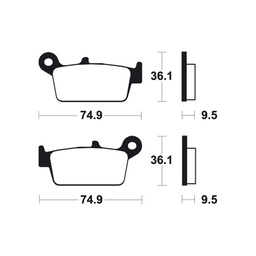 [BE104MA] Pastillas de Freno Honda XR650 / Suzuki DRZ400 KLX250(98-07) Delanteras