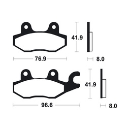 [BE138MA] Brake Pads Yamaha YBR250 front