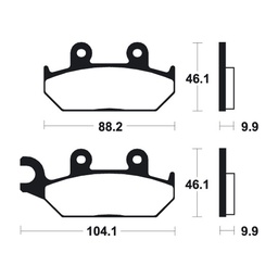 [BE150MA] Pastillas de Freno Yamaha TZR50 (93-02) Trasera