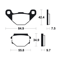 [BE184MA] Pastillas de Freno Aprilia RX125 Trasera