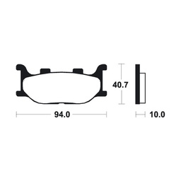 [BE191MA] Brake Pads Yamaha SR125 (97-02) Front