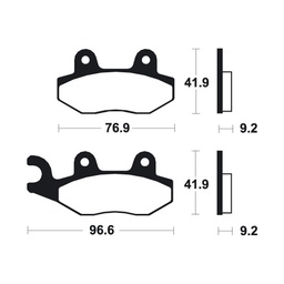 [BE213MA] Pastillas de Freno Daelim 50 delantera / Kymco Vitality 50 delantera (04-10