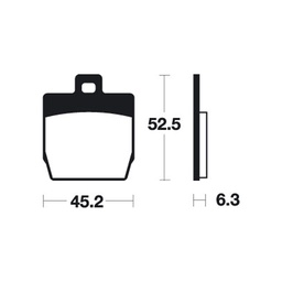 [BE231MA] Pastillas de Freno Yamaha Aerox 50 (00-12) trasera