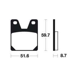 [BE233MR] Pastillas de Freno Yamaha R1 (98-01) trasera