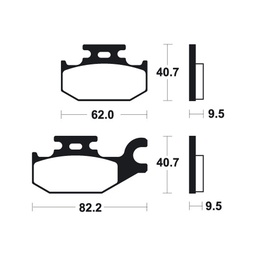 [BE254MA] Pastillas de Freno Suzuki Burgman 125/200 (07-12) trasera