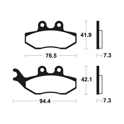 [BE274MA] Derbi DRD 50 Front Brake Pads